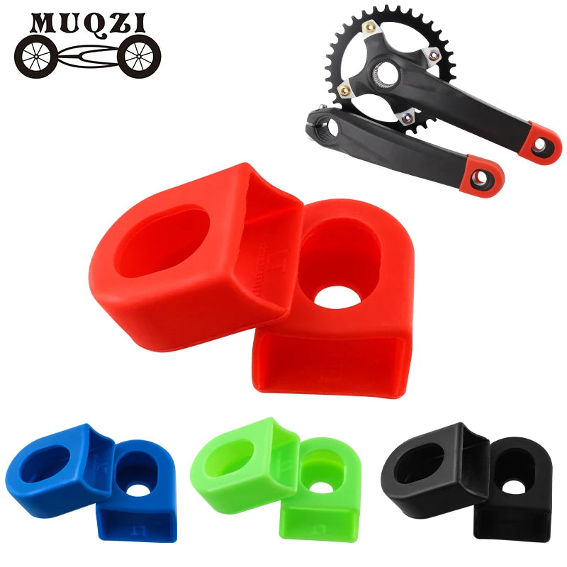 MUQZI Silicone Bicycle Crank Protector Crank Boots Dust Proof Cover MTB Road Bike Crank Sleeve