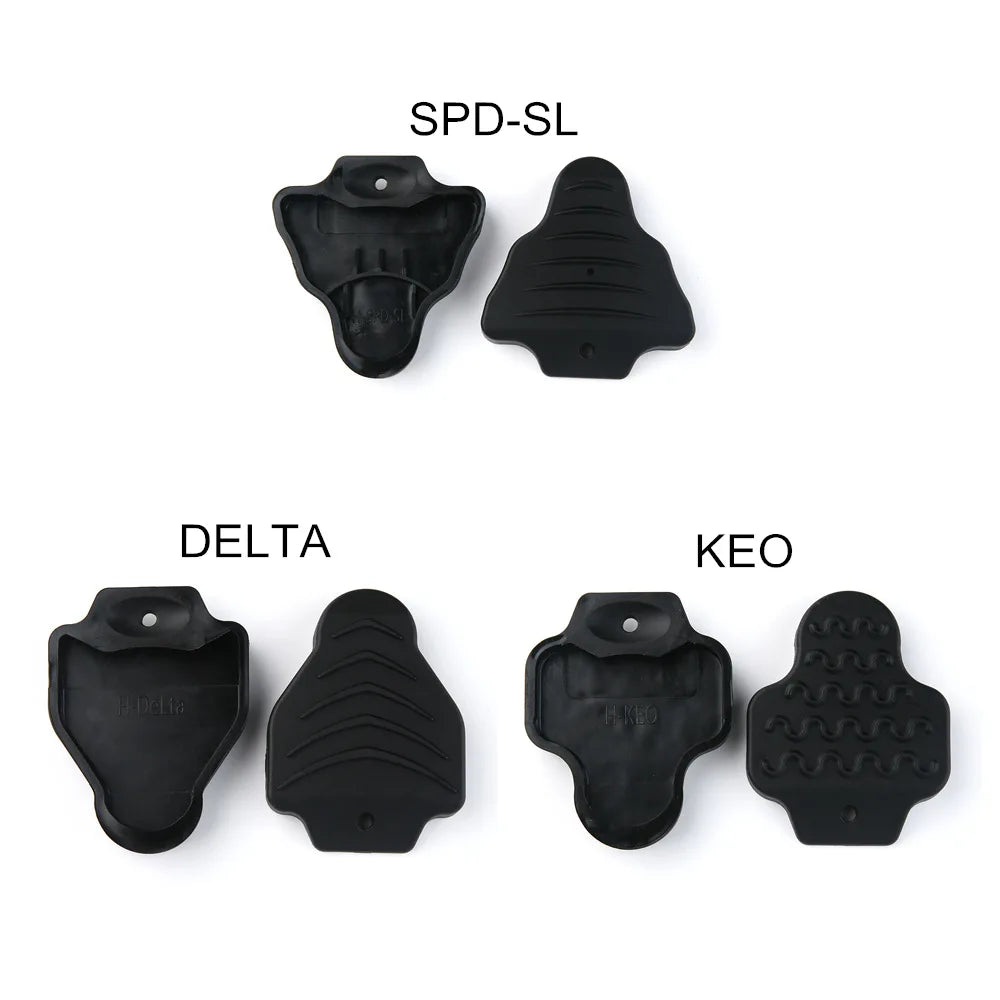 Durable Shimano SPD-SL Bike Cleat Set Plastic Road Bicycle Riding Shoes with Rubber Cover Compatible with SPD-SL Cleats