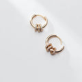 Small Round Circle Zircon Ear Rings Huggie 925 Sterling Silver Hoop Earrings Fashion Jewelry for Women