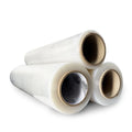 Custom Logo Printing LLDPE Stretch Wrap Roll Film 500mm Width 50cm*120m*18mic Water Soluble PE Soft Plastic Packing