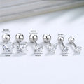 SP High Quality Stud Zircon Luxury Earring Woman Four Claw 925 Sterling Silver Cubic Zirconia Earring