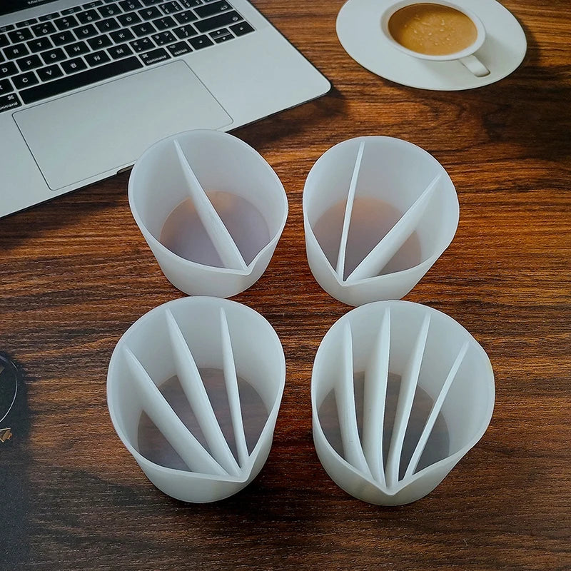 Early Riser DIY 2/3/4/5 Cavity Silicone Paint Resin Pouring Split Cup Reusable Fluid Art Pour Mug for Fluid Art Acrylic Paint
