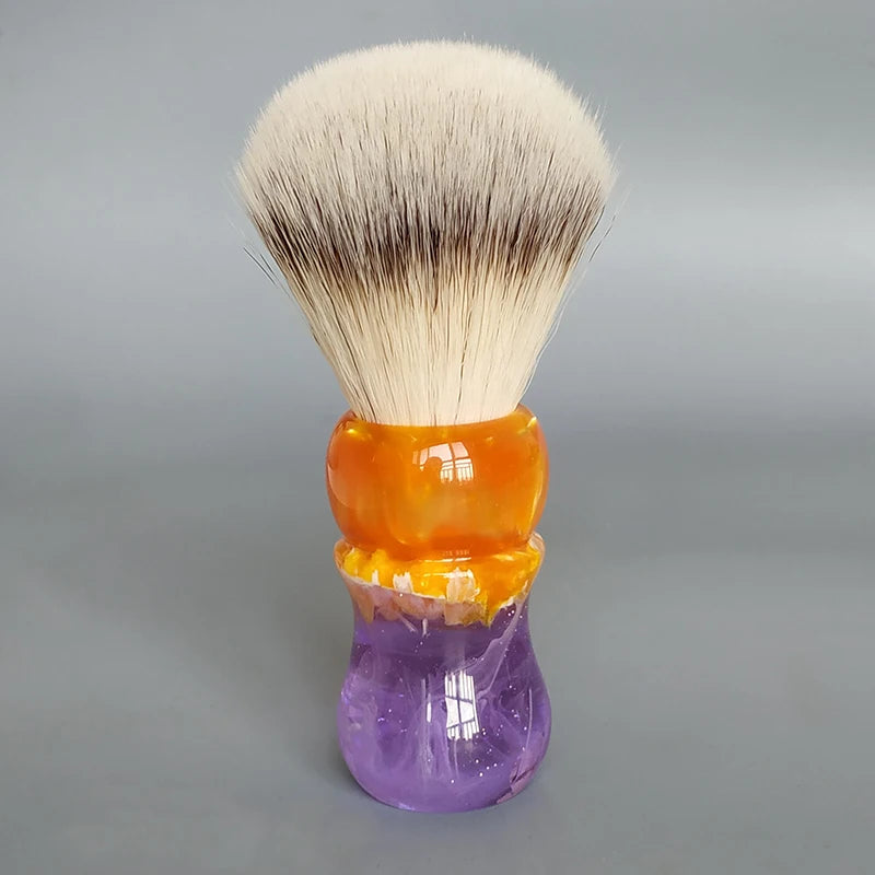 Dishi Men Shaving Brush Synthetic Badger Shaving Brush Vegan Resin Handle Synthetic Bristle Knots Beard Brushes