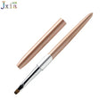 Customized Rose Gold Metal Handle Synethic Hair Nail Art Flat UV Gel Painting Brush