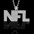 Cadermay S925 Ice Out D VVS  2.5inches NFL Hiphop Moissanite Pendant Pass Diamond Tester  Full Pave Moissanite Jewelry for Gifts