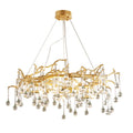 Light Luxury Crystal Chandelier Living Room Light Creative Tree Droplet Chandelier Glass Art Villa Commercial Restaurant Light