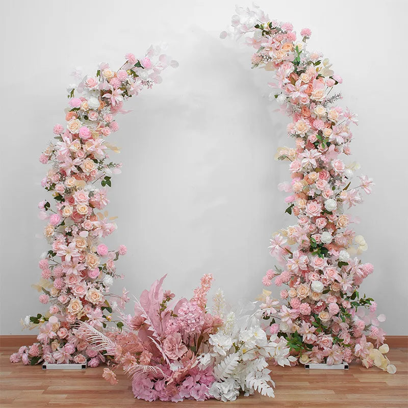 L-HOA002 Wholesale Horn Arch Flower Wedding Arch Horn with Flower Artificial Flower Horn Arch Arrangement for Event Decoration