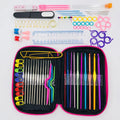 DIY 100PCS Aluminum Colorful Knitting Needle Tool Set Crochet Hook Set