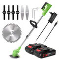 24V DIY Lawn Mower Rechargeable Li-ion Battery Cordless Grass Trimmer Auto Release Telescopic Handle 12 Forward Speed 1 Cutting