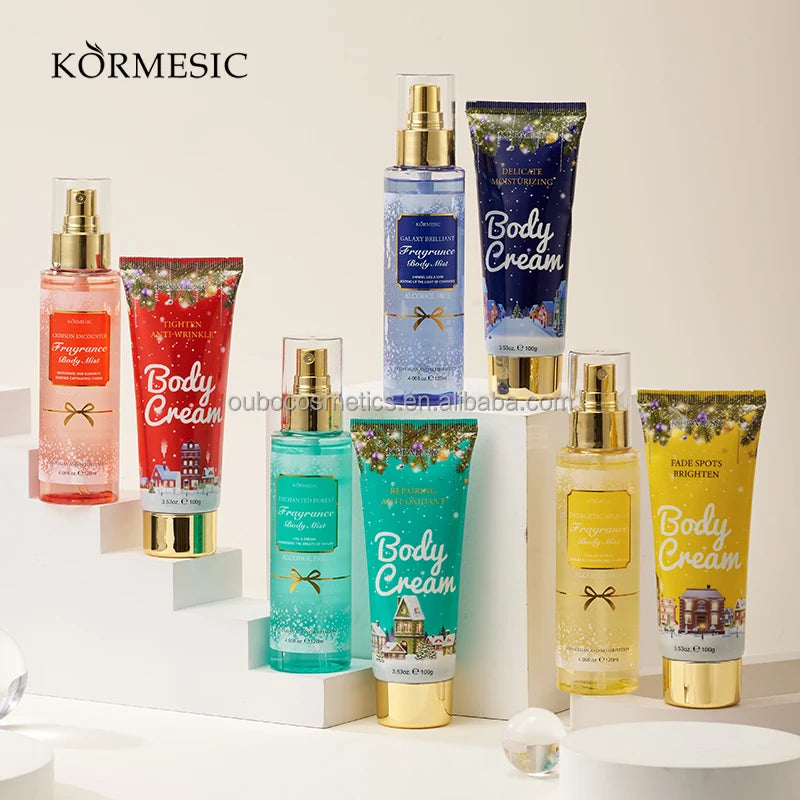 KORMESIC OEM & ODM Private Label Moisturizer Whitening Perfumed Hand Cream Nourishing Body Lotion Set