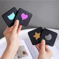 Foldable Heart Mirrors 2X Magnifying Cute Cat Star Decorate Double Sided Pocket Mirror Portable Travel Mirror Gift for Girls