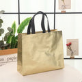 Wholesale Custom Logo Metallic Non Woven Shopping Bags Portable Eco-Friendly Reusable Bags for Shopping & Gifts Screen Printing