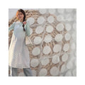 Manufacture 2024 3D Dress Fabric100% Nylon White 3D Polka Dot Fabric Mesh  Lace Embroidery Fabric