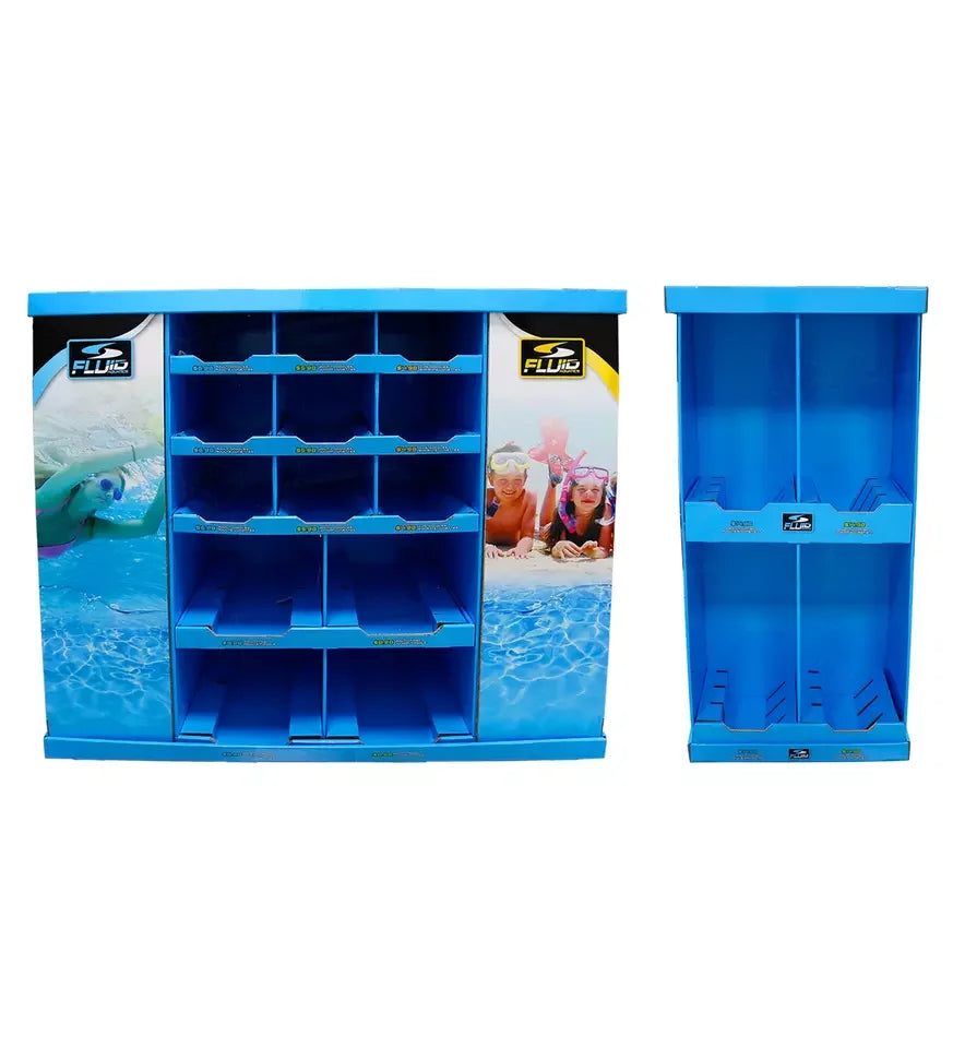 Half Pallet Size Supermarket POS Cardboard Modular Pallet Floor Display for Promotional Gift