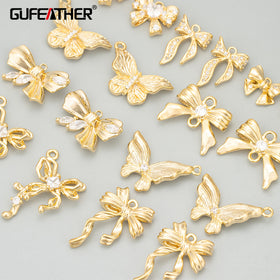 ME56 Jewelry Accessories18k Gold Rhodium Platedcoppernickel Freezirconcharmsnecklace Making Findingsdiy Pendants6pcs/lot