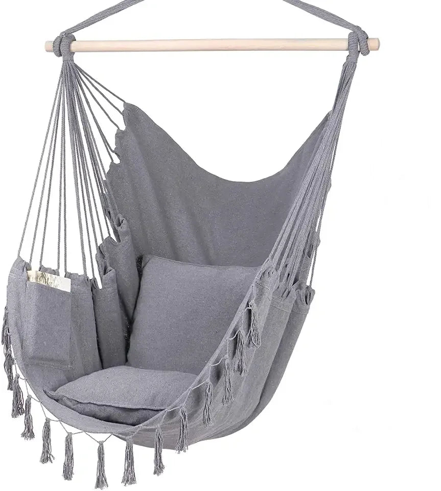 MINGCHAN Quality Hanging Rope Swinging Outdoor Indoor Hanging Chair Macrame Swing Rope Round Hammock Chair