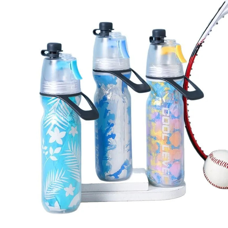 Sports Water Bottle with Spray Mist Portable Insulated Leak Proof Drink Bottles Keep Cooler Water Cup for Fitness Outdoor Hiking