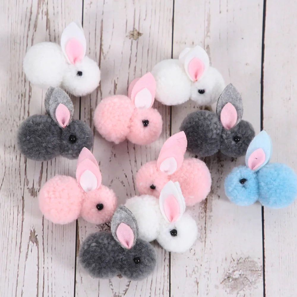 2022 Happy Easter Plush Mini DIY Handwork Bunny Easter Decoration for Home Party Favor Gift Happy Easter Party Decor XJ0662