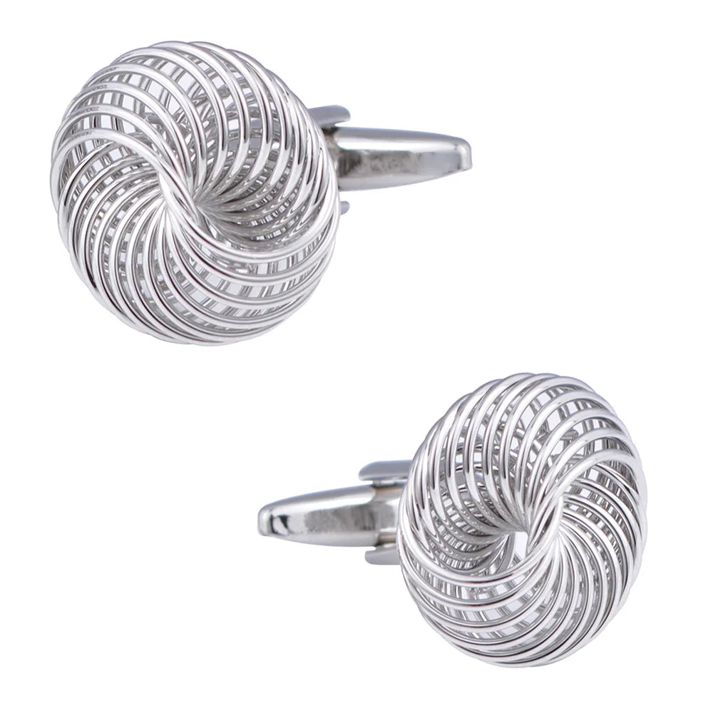 Wholesale Modern Love Knot Elegant Cufflinks Custom Mens Suit Shirt Fashion Accessory Wedding Tuxedo Trendy Jewelry Gift Set