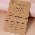 Matching BFF Bracelet Simple Heart-shaped Couple Bracelet Set Adjustable Fluorescent Bracelet