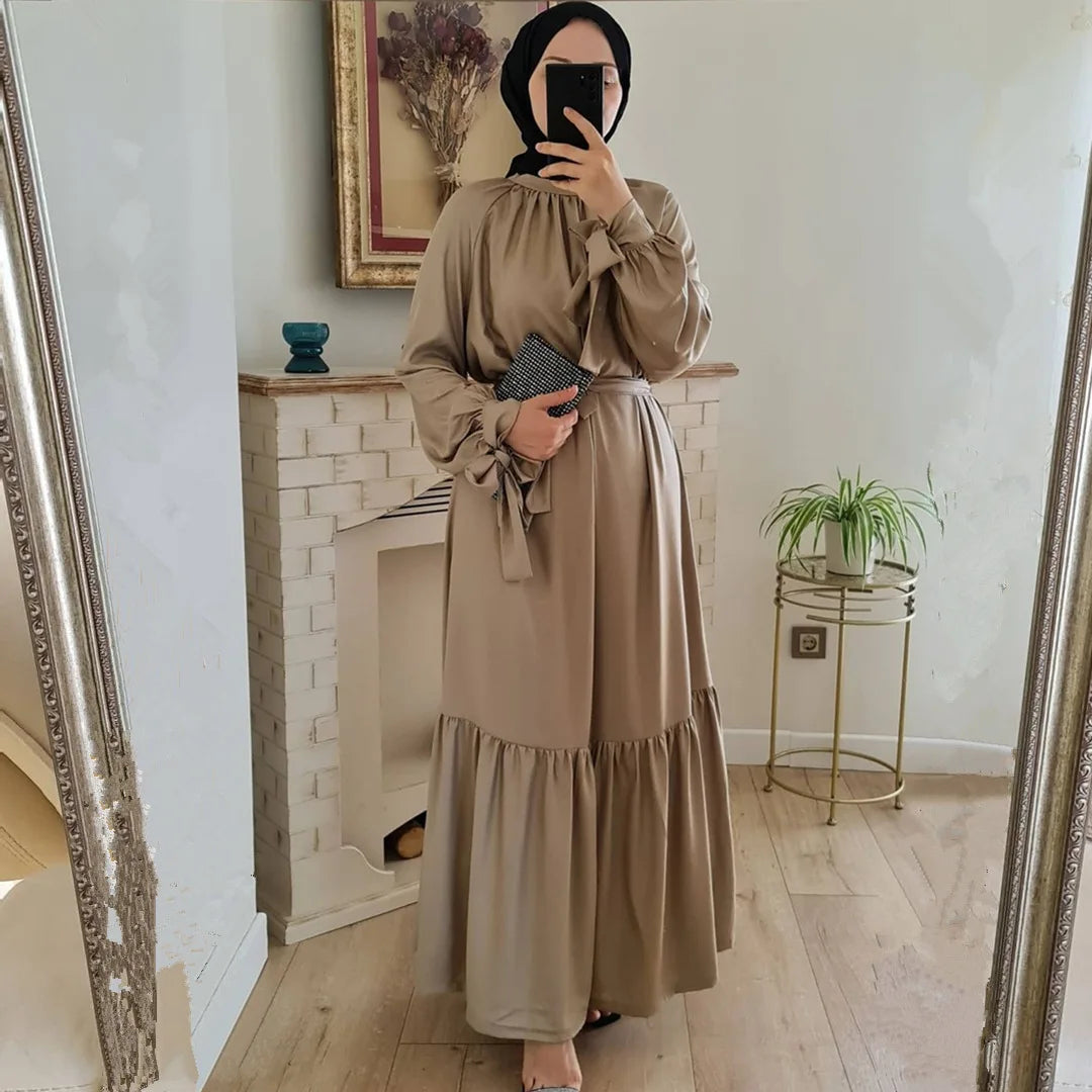 New Design Elegant Islamic Shining Abaya Dubai Muslim Dress for Muslim