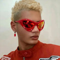 UNOC 2023 Designer Windproof Sunglasses New Red Outdoor Sports Shades for Cycling Wrap Frame Blue Black Y2K Wrap Sunglasses