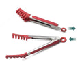 Stainless Steel Handle Non-Stick Silicone Food Tongs with Heat Resistance for Bread and Spaghetti Silicone Food Tong
