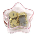 Wholesale Pink Transparent Star Acrylic Music Box Sankyo Movement Rotating Creative Wedding Favor Marketing Gift Low Price