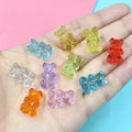 Colorful Gummy Bear Resin Bling Bear Shape Beads for Necklace Pendant Jewelry Making