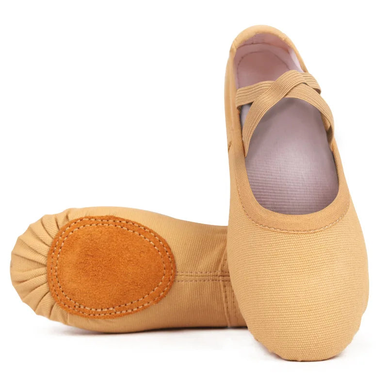 Children's Female Ballet Dance Shoes with Cat Claw Design Soft Sole Exercise for Girls Gold Silver Yoga Cat Claw
