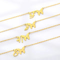 NEWNORTH 26 Love Letter Necklace Stainless Steel Jewelry Gold Plated Heart Butterfly Initial Letter Pendant Necklaces for Women