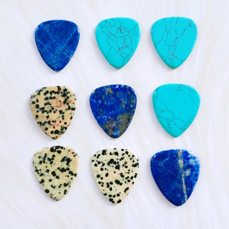Huiying Fashion Custom Engraving Natural Stone Guitar Picks