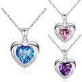 Unisex Heart of the Ocean Necklace Bronze With Silver Plating Fashionable Couple's Valentine's Day Anniversary Gift