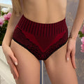 Women's Lace Underwear Large Size High Waist Special Pattern Panties Belly Control Butt Lift Ladies Briefs