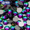 VDD 064 Green Flare SS3-SS50 Glass Rhinestones Crystal Non Hotfix Flatback Glitter Stones for DIY Nail Art Decorations