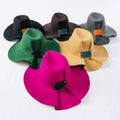 New Autumn Winter Fashion Designer Trendy Women Hats Elegant Ladies 100% Wool Felt Wide Brim Fedora Hats