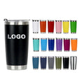 Wholesale Custom Logo 20oz Insulated Coffee Tumbler Cups Stainless Steel with Powder Coated Colors Bulk in Stock for Promotion