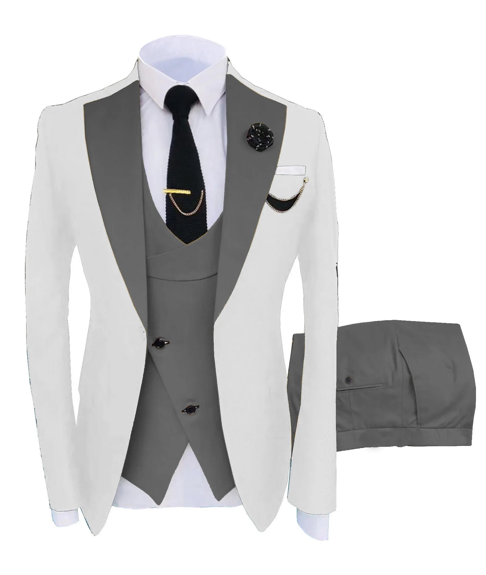 S6336F 2026 Drop Shipping High-quality Custom New Casual Plus Size Three -piece Hot -selling Mens Wedding Suits Set