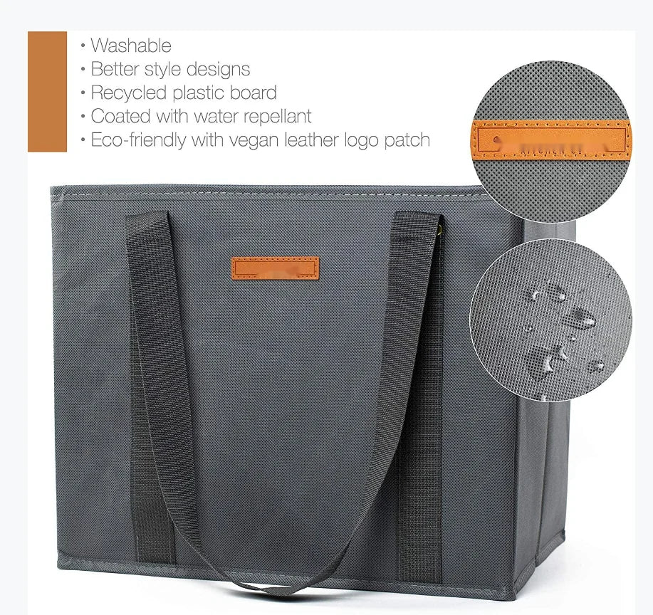 Extra Large Capacity Heavy Duty Grocery Shopping Bag  Picnic Bag Laundry Basket Perfect for Family Sized Shopping