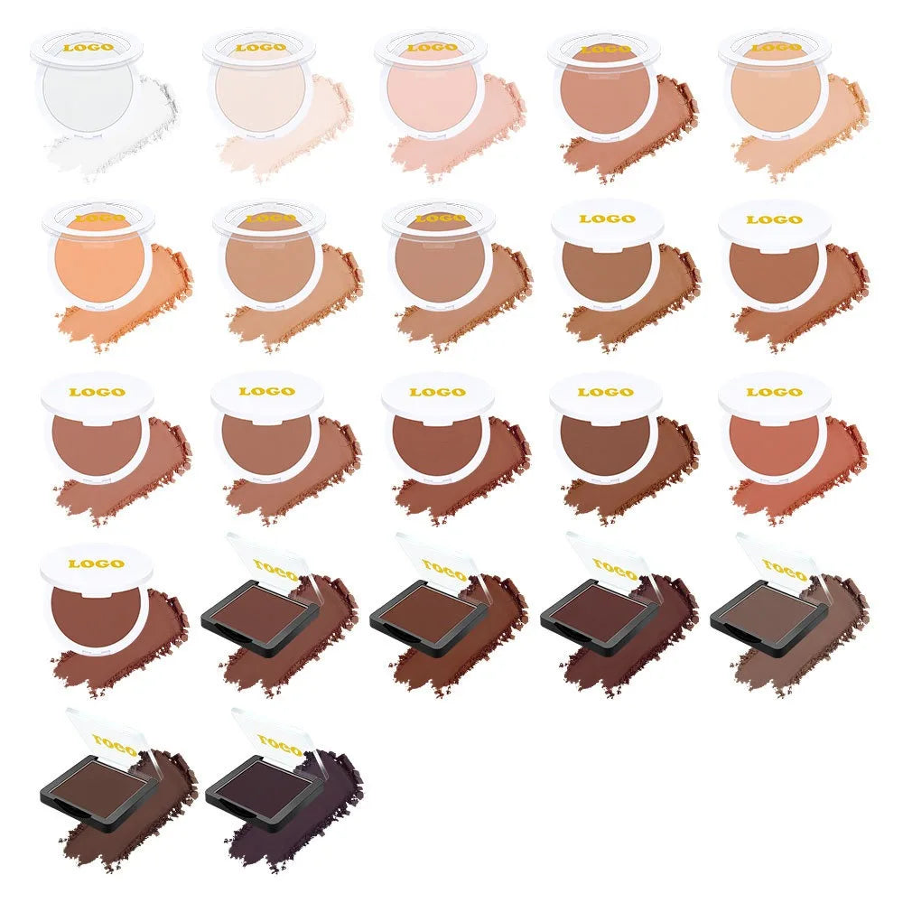 Customized Full Coverage Matte Pressed Powder Compact Oil-Control Waterproof Sunscreen Private Label for Perfect Fit Your Face