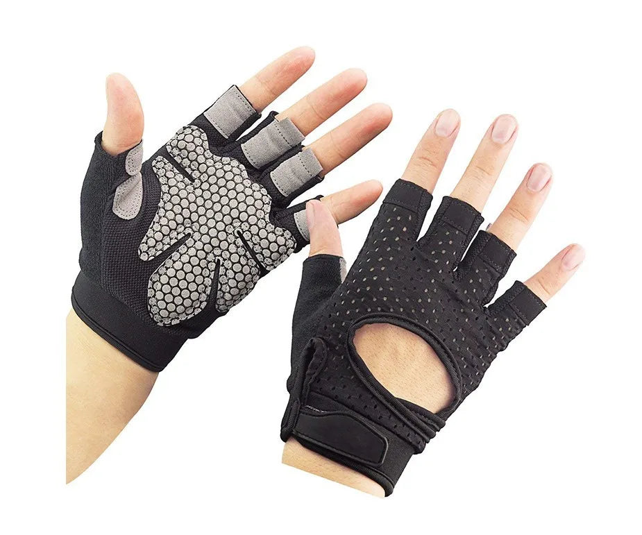 Breathable Half Finger Anti Slip Training Fitness Lifting Exercise Workout Gym Gloves