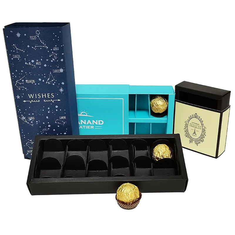 Wholesale Hot Style Dessert Packaging Printing Chocolate Candy Box Packaging Paper Christmas Chocolate Boxes