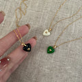 Heart Necklace for Women Resin Dripping Oil Choker Chain Love Heart Pendant Necklace Gift Wholesale