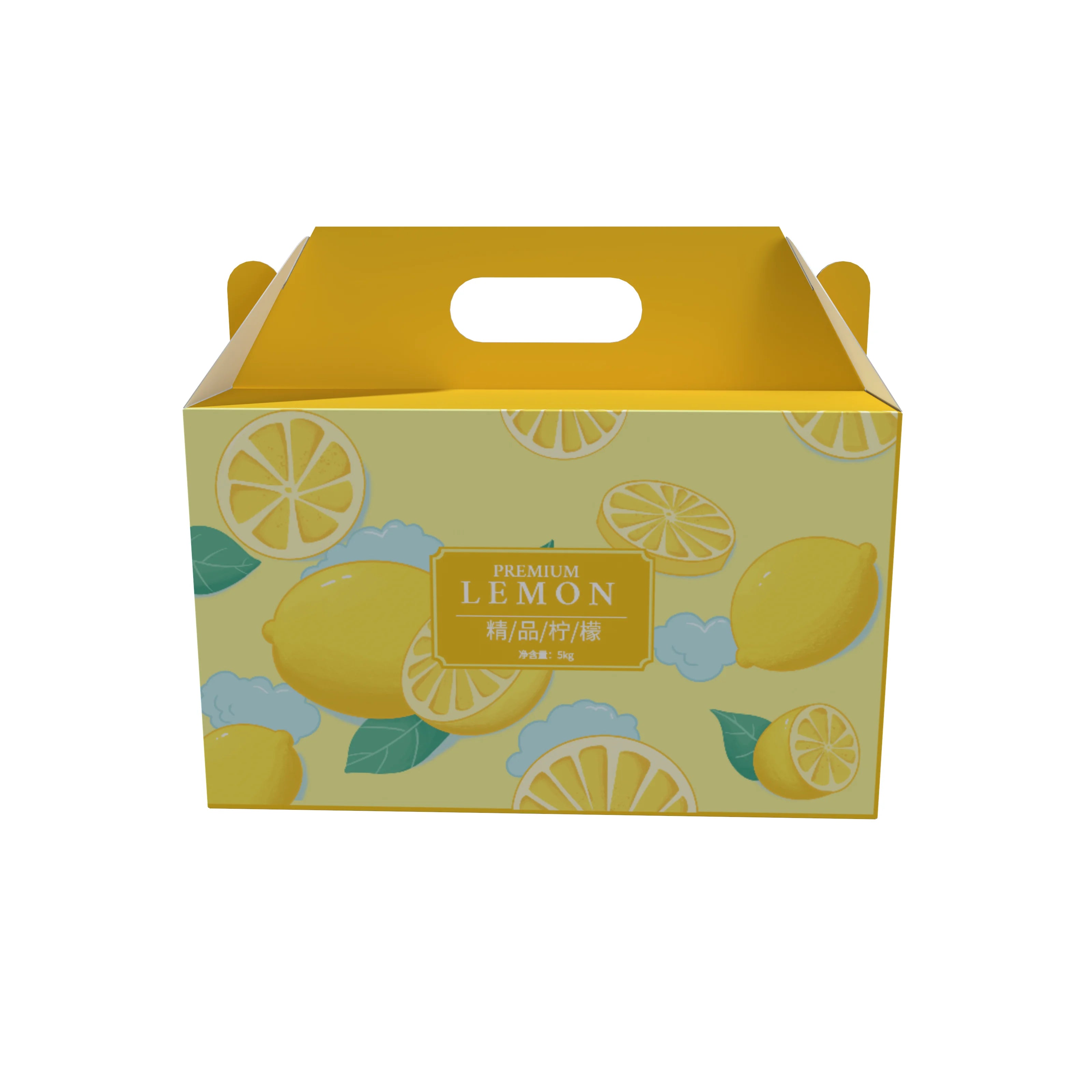 Luxury Corrugated  Paper Box Factory Wholesale Printed Cardboard Paper Box Cake Food Packaging Box with Handle