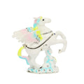 SHINNYGIFTS Hand Painted Unicorn Trinket Box Hinged Enameled Jewelry Box Unique Mini Ring Earrings Organizer Birthday Gift