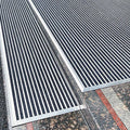 Aluminum Alloy Modern Luxury Striped Washable Heavy Duty Outdoor & Indoor Commercial Hotel Barrier Mat with Dust Removal