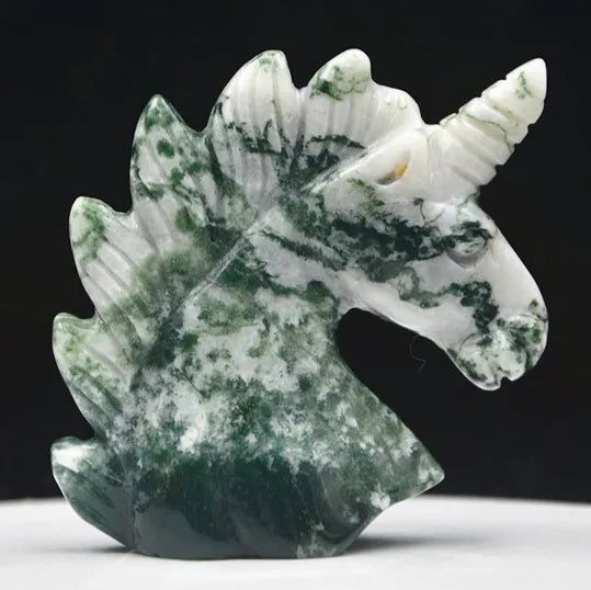 Huiying Wholesale Natural Crystal Carving Animal Healing Gemstone Folk Crafts Qinghai Jade Horse Statue for Gifts