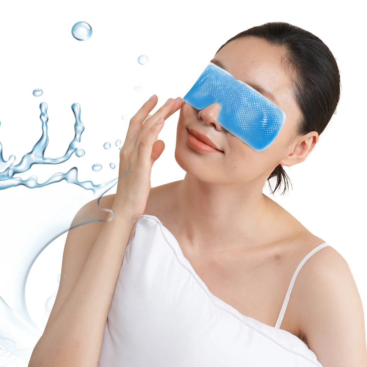 Eye Care Self Cooling Cold Compress Hydrogel Cooling Gel Eye Patch Mask for Dryness Puffy Eyes Relief