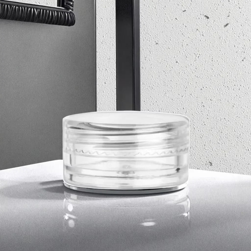Small Clear PS Plastic Containers Screw Cap 2g 3g 5g Empty Jars for Sample Face Cream Skin Care False Eyelashes (Customizable)