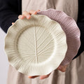 Oriental-style Creative Embossed Italian Pasta Dish Ceramic Restaurant Tableware Decal Tray Dish Western Cuisine Steak White
